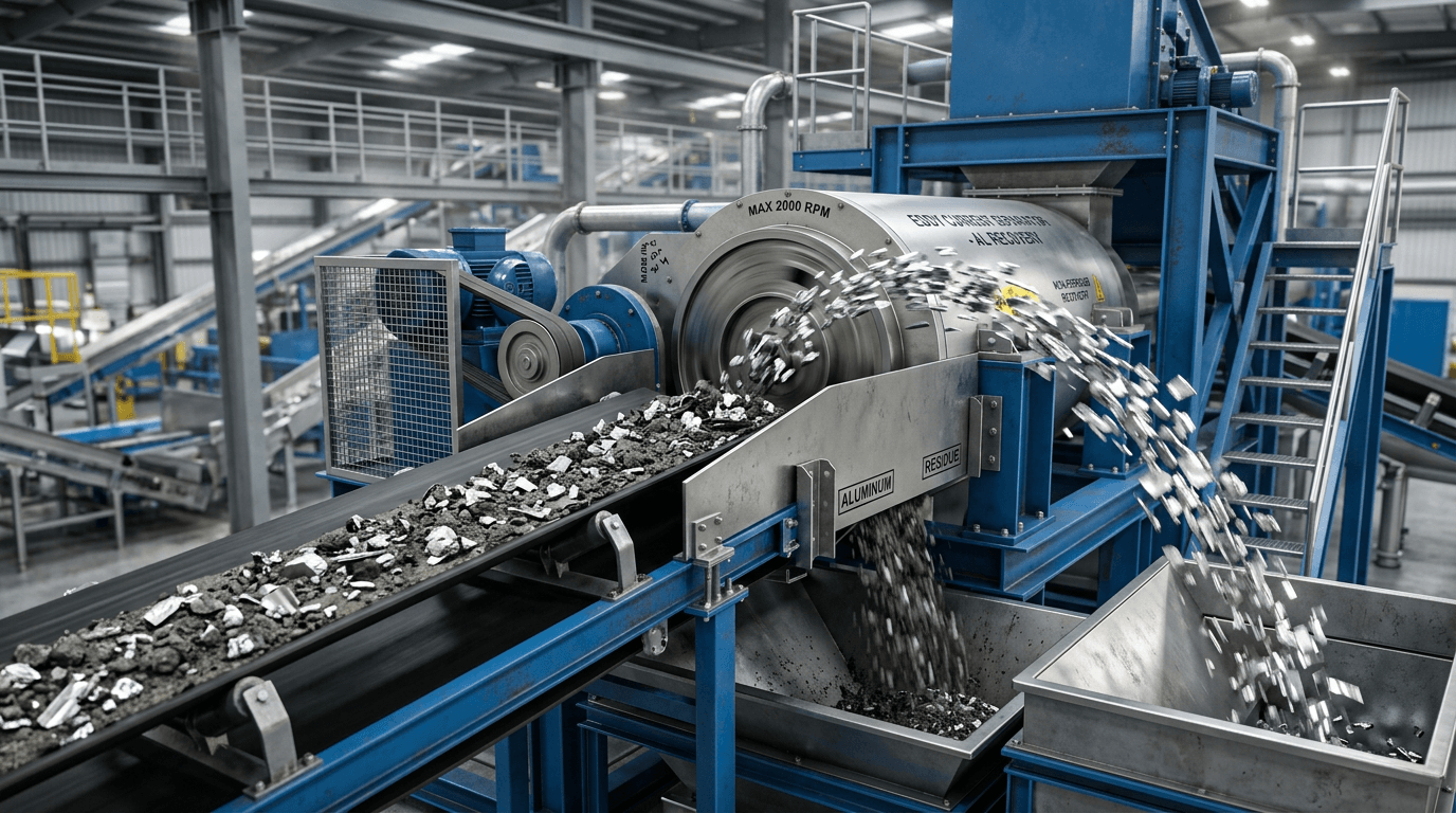 Cómo los separadores de corrientes de Foucault recuperan metales no ferrosos de la escoria: la guía técnica definitiva
